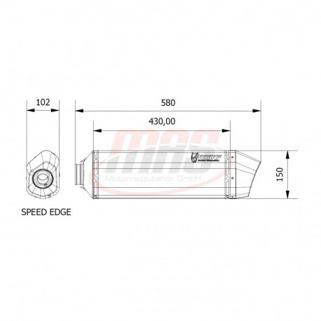 MIVV Exhaust BMW F 650 GS SPEED EDGE Stahl in Schwarz B.007.LRB