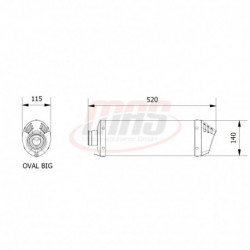 MIVV Exhaust BMW R 1150 GS OVAL Titan mit Carbon Kappe B.015.LNC