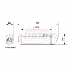 MIVV Exhaust BMW R 1150 GS SPEED EDGE Stahl in Schwarz B.015.LRB