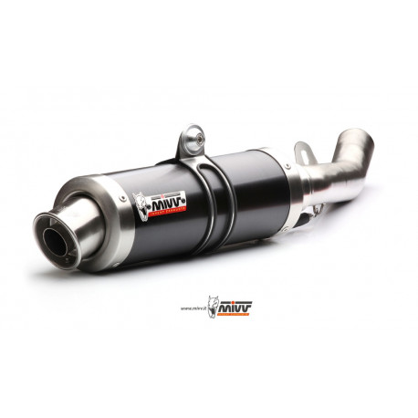 MIVV Exhaust KAWASAKI NINJA 300 GP Stahl in Schwarz K.038.LXB