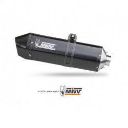 MIVV Exhaust KAWASAKI Versys 1000 SPEED EDGE Stahl in Schwarz K.040.LRB