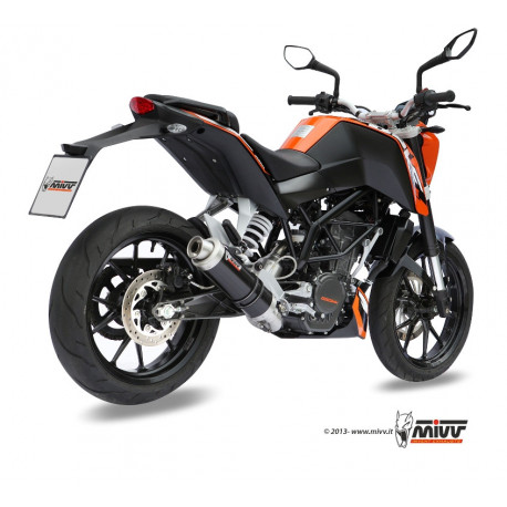 MIVV Exhaust KTM 125 DUKE GP Stahl in Schwarz KT.009.LXB