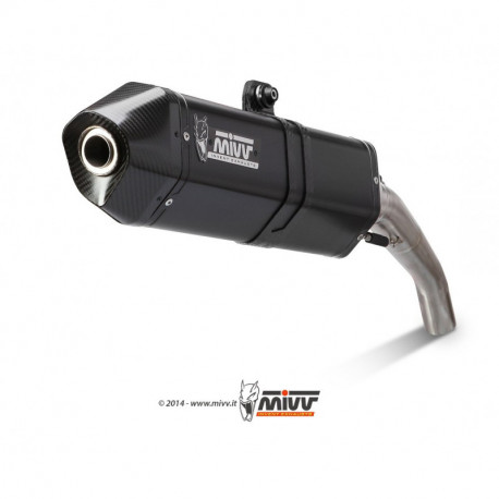 MIVV Exhaust KTM 1290 SUPERDUKE SPEED EDGE Stahl in Schwarz KT.014.LRB