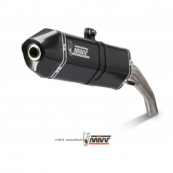 MIVV Exhaust MOTO GUZZI BREVA 1200 SPEED EDGE Stahl in Schwarz M.008.LRB