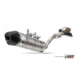 MIVV Exhaust KTM SX-F 250 OVAL FULL TITANIUM mit Carbon Kappe M.KT.022.S5C.F