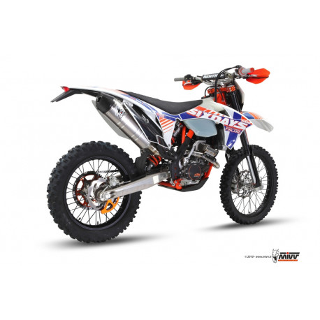 MIVV Exhaust KTM EXC 250 F OVAL Edelstahl mit Carbon Endkappe M.KT.025.LXC.F