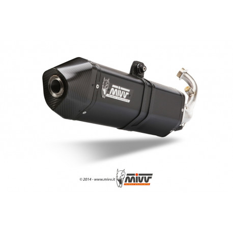 MIVV Exhaust PIAGGIO BEVERLY 300 SPEED EDGE Stahl in Schwarz P.006.LRB