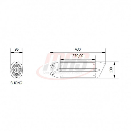 MIVV Exhaust SUZUKI DL V-STROM 650 SUONO Stahl in Schwarz S.019.L9