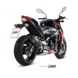 MIVV Exhaust SUZUKI GSX-S 1000 SPEED EDGE Stahl in Schwarz S.044.LRB