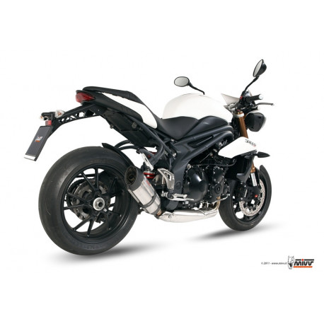 MIVV Exhaust TRIUMPH SPEED TRIPLE SUONO Edelstahl mit Carbon Kappe T.012.L7