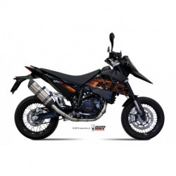 MIVV Exhaust KTM 690 SM SUONO Edelstahl mit Carbon Kappe X.KT.0001.S7