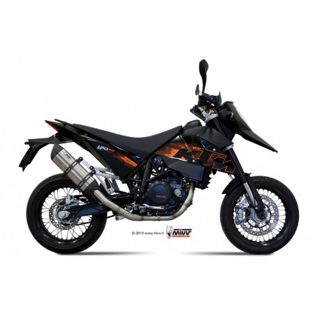 MIVV Exhaust KTM 690 SM SUONO Edelstahl mit Carbon Kappe X.KT.0001.S7