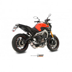 MIVV Exhaust YAMAHA MT-09 OVAL Titan mit Carbon Kappe Y.042.L4C