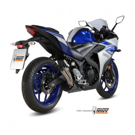 MIVV Exhaust YAMAHA YZF R25 DOUBLE GUN FULL TITANIUM Y.048.LDG