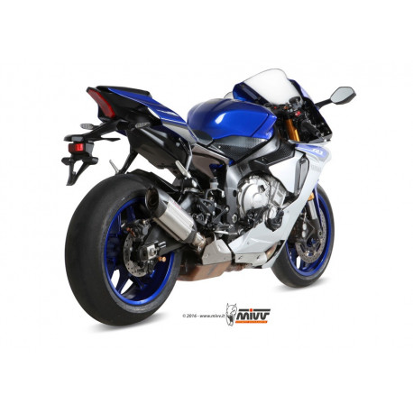 MIVV Exhaust YAMAHA YZF 1000 R1 SUONO Edelstahl mit Carbon Kappe Y.050.L7