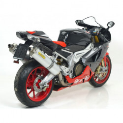 Arrow Endschalldämpfer-Paar Race-Tech Aluminium Edelstahl-Endkappe APRILIA RSV 1000 R 71677AO