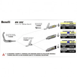 Arrow Endschalldämpfer Thunder Aluminium Dark mit Carbonendkappe BENELLI BN 302 71827AKN