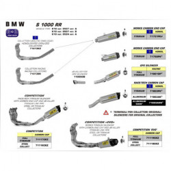 Arrow Endschalldämpfer Race-Tech Aluminium Dark mit Carbonendkappe BMW S 1000 R 71803AKN