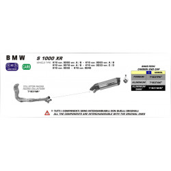 Arrow Racing Krümmer Edelstahl für Original- und Arrow Krümmer BMW S 1000 XR 71631MI
