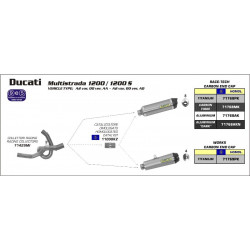 Arrow Endschalldämpfer Race-Tech Aluminium mit Carbonendkappe DUCATI MONSTER 821 71768AK