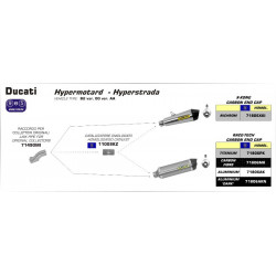 Arrow Endschalldämpfer Race-Tech Titan mit Carbonendkappe DUCATI HYPERMOTARD 821 71806PK