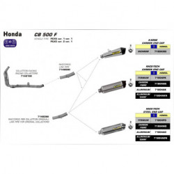 Arrow Endschalldämpfer Race Tech Aluminium Dark Edelstahl-Endkappe HONDA CB 500 F 71804AON