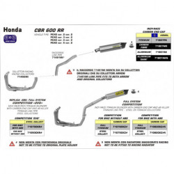 Arrow Verbindungsrohr für Original- und Arrow Krümmer HONDA CBR 600 RR 71491MI