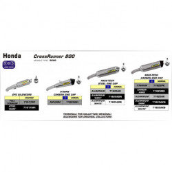 Arrow Endschalldämpfer Race-Tech Titan Carbon Endkappe HONDA CROSSRUNNER 800 71825PK