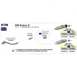 Arrow Endschalldämpfer Race-Tech Titan Edelstahl-Endkappe KTM 690 Enduro 72618PO