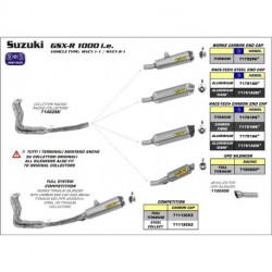 Arrow Endschalldämpfer Race-Tech Aluminium Dark Edelstahl-Endkappe SUZUKI GSX-R 1000 71791AON