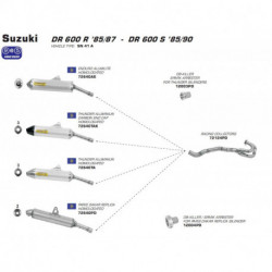 Arrow Endschalldämpfer Paris Dakar SUZUKI DR 600 R 72640PD