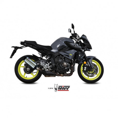 MIVV Exhaust YAMAHA MT-10 SUONO Edelstahl mit Carbon Kappe Y.057.L7