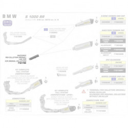 Arrow Verbindungsrohr für Original- und Arrow Krümmer BMW S 1000 RR 71617MI