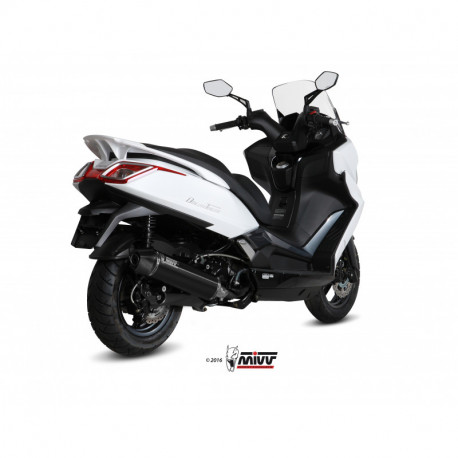 MIVV Exhaust KYMCO DOWNTOWN 350 STRONGER Stahl in Schwarz O.007.LBSC