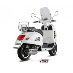 MIVV Exhaust PIAGGIO VESPA GTS 300 SPEED EDGE Edelstahl mit Carbon Endkappe P.008.LRX