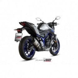 MIVV Exhaust YAMAHA MT-03 SUONO Edelstahl mit Carbon Kappe Y.055.L7