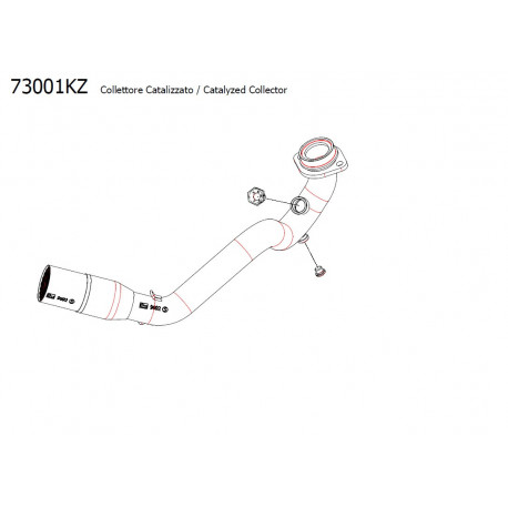 Arrow Krümmer mit Katalysator APRILIA SCARABEO 400 Light 73001KZ