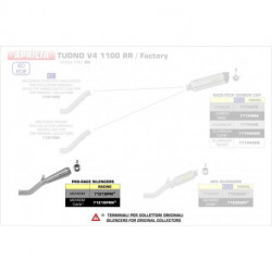 Arrow Endschalldämpfer Pro-Race Edelstahl scwarz APRILIA TUONO V4 1100 FACTORY 71210PRN