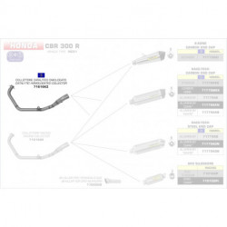 Arrow Krümmer mit Kat HONDA CBR 300 R 71616KZ