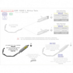 Arrow Komplettanlage Racing Race-Tech Titan HONDA CRF 1000 L Africa Twin 72021PO