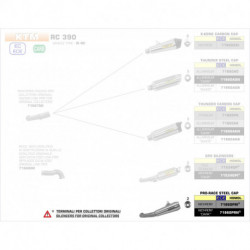 Arrow Endschalldämpfer Pro-Race Edelstahl mit Edelstahlendkappe KTM RC 390 71860PRI