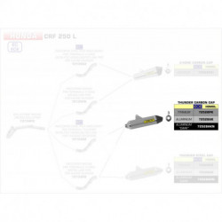 Arrow Endschalldämpfer Thunder Aluminium mit Carbonendkappe HONDA CRF 250 L 72528AK