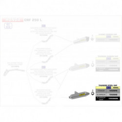 Arrow Endschalldämpfer Thunder Aluminium Schwarz mit Edelstahlendkappe HONDA CRF 250 L 72528AON