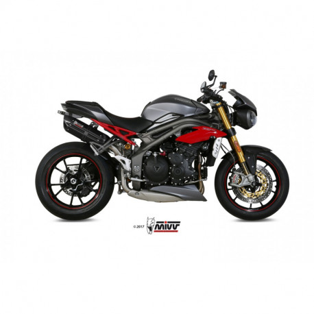 MIVV Exhaust TRIUMPH SPEED TRIPLE SUONO Stahl in Schwarz AT.016.L9