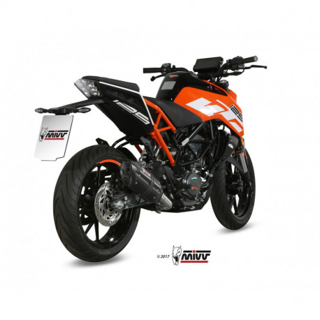 MIVV Exhaust KTM 125 DUKE SUONO Stahl in Schwarz KT.019.L9