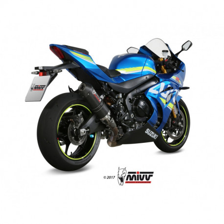 MIVV Exhaust SUZUKI GSX-R 1000 OVAL Carbon mit Carbon Kappe S.050.L3C